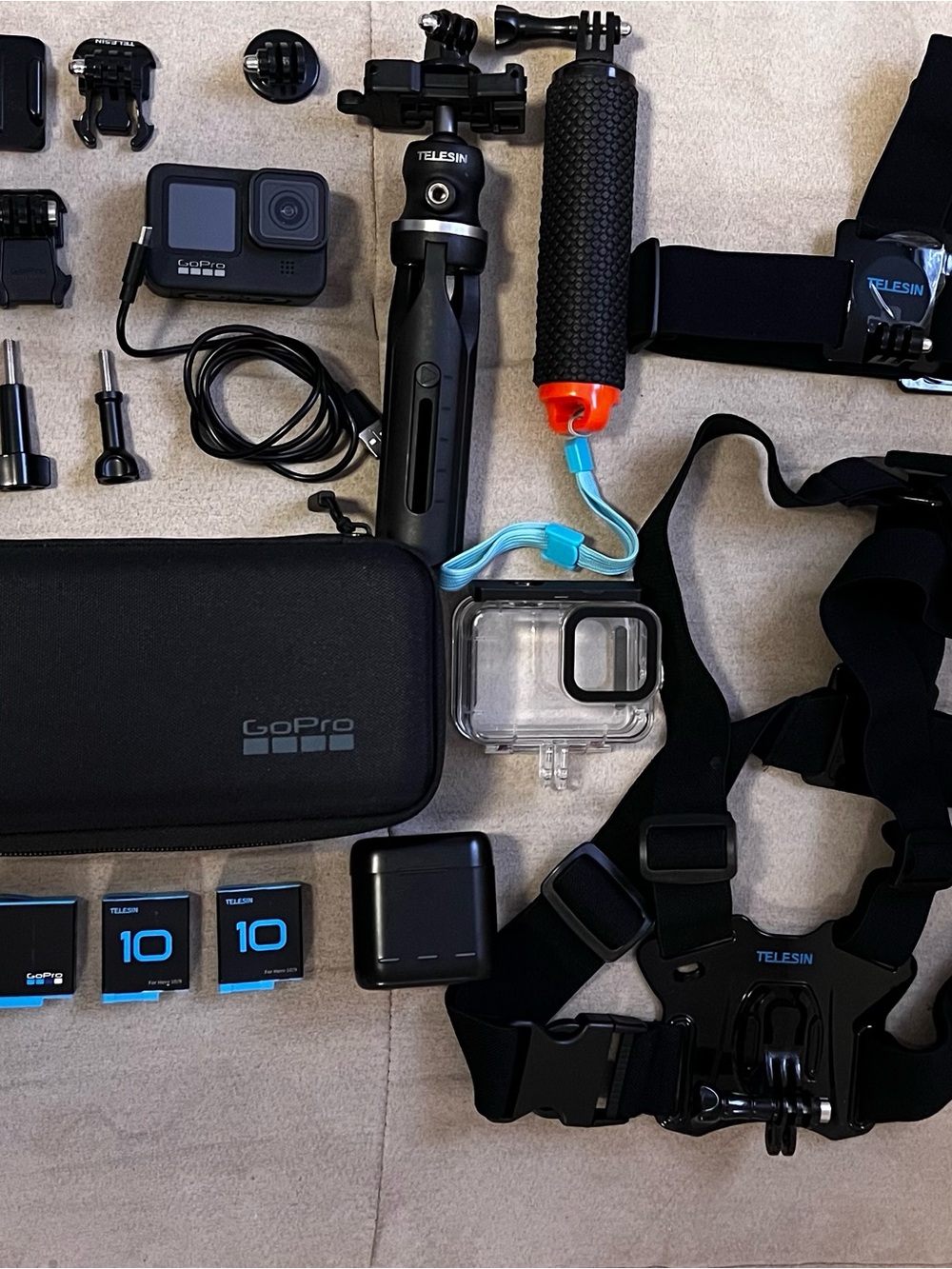 GoPro HERO Action Camera Accessory Kit - Black with Blue Accent